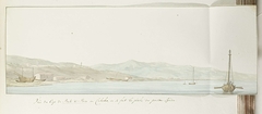 Gezicht op Kaap Ponte di Pezzo in Calabrië met vissersboten by Louis Ducros