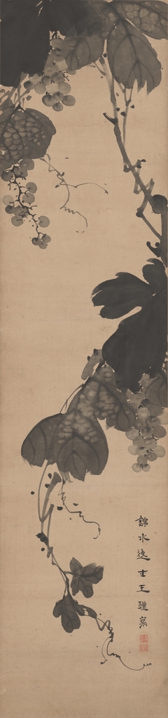 Grape Vines in the Wind, one of two by Tenryū Dōjin