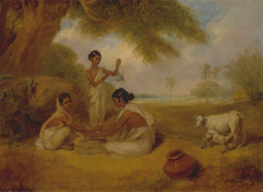 Grinding Corn by Arthur William Devis