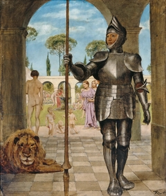 Guardian in front of the Garden of Love by Hans Thoma