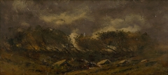 Gypsy Camp During a Storm by Nándor Katona