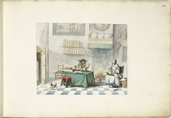 Heer die een dame voorleest by Gesina ter Borch