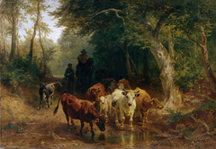 Heimkehr der Rinderherde im Herbst by Friedrich Voltz