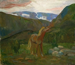 Horse in the Mountains by Oluf Wold-Torne