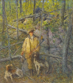 Hunter and Dogs by J. Alden Weir