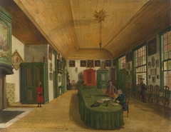 "Interior of the Hall of the ""Art Is Obtained by Labor Society"" in Leiden " by Paulus Constantijn la Fargue