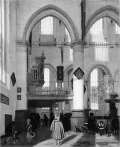 Interior of the Oude Kerk, Amsterdam, during a Sermon by Emanuel de Witte