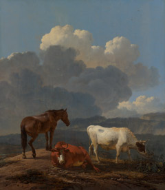 Italianate Landscape with Cattle by Karel Dujardin