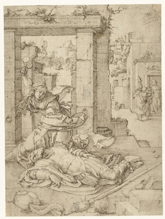 Jael en Sisera by Lucas van Leyden