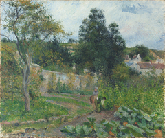 Kitchen Gardens at L'Hermitage, Pontoise by Camille Pissarro