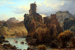 Knight's castle by Karl Friedrich Lessing