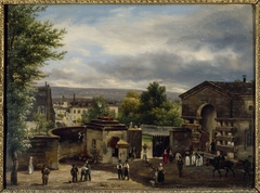 La barrière de la rue Royale-Montmartre by Giuseppe Canella