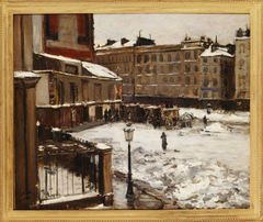 La place Pigalle sous la neige by Émile Mathon