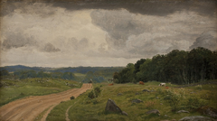 Landscape at Kongens Møller, Sealand. Afternoon Light by P C Skovgaard