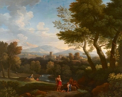 Landscape with a Distant View of a Town by Gaspard Dughet