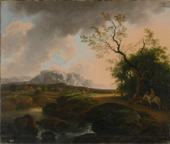 Landscape with Travelers by Ferdinand Kobell