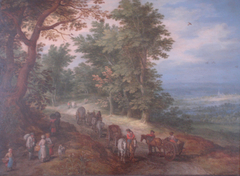 Landschaft mit Gepäckzug by Jan Brueghel the Elder