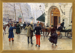 Le théâtre du Vaudeville by Jean Béraud