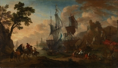 Levantine Harbour by Hendrik van Minderhout