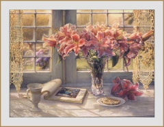 Lilies Bathing in the Sun by Helene Beland