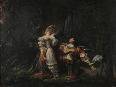 Louis XIV and Mlle. De La Valliere by Raymond Monvoisin