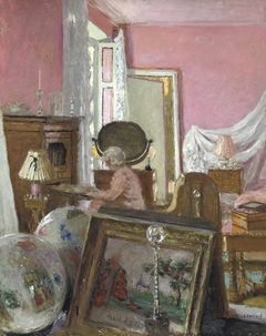 Madame Hessel dans sa chambre au Château des Clayes by Édouard Vuillard