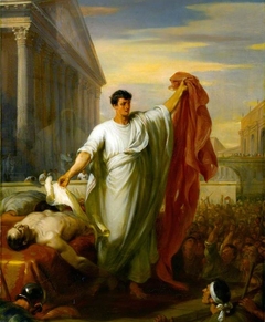 Marc Antony Reading the Will of Caesar by William Hilton