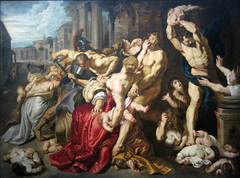 Massacre of the Innocents by Rubens workshop by Anonymous