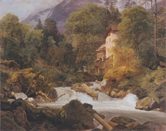 Mill at the outlet of the Königssee by Ferdinand Georg Waldmüller