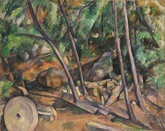 Millstone in the Park of the Château Noir by Paul Cézanne