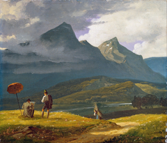 Mountain landscape. by Wilhelm Bendz