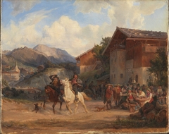 Mounted Peasants by Hermann Kauffmann