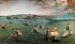 Naval Battle in the Gulf of Naples by Pieter Brueghel the Elder