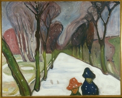 New Snow in the Avenue by Edvard Munch