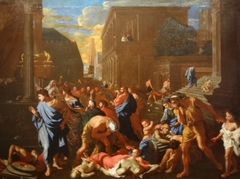 Os filisteus atacados da peste by Nicolas Poussin, Museu Nacional de Arte Antiga by Nicolas Poussin