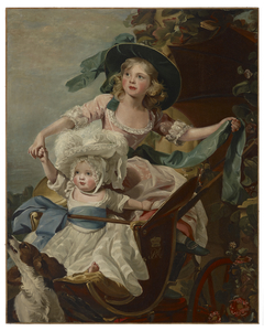 Partial copy of "The Three Youngest Daughters of George III" by John Singleton Copley (showing Sophia and Amelia) by Anonymous