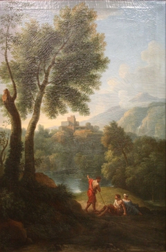 Paysage au château by Jan Frans van Bloemen