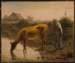 Peasant Watering Her Cow by Jean-François Millet