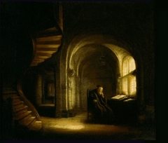 Philosopher with an Open Book by Salomon Koninck