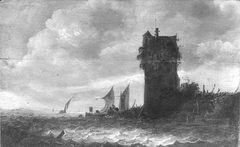 Pier with lookout tower by Anonymous