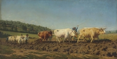 Ploughing in the Nivernais by Elizabeth Jane Gardner