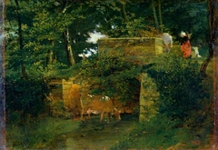 Pont de Batignies in the Forest of Compiègne by Théodore Rousseau