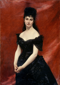 Portrait de Léonie Dufresne, baronne le Vavasseur, puis marquise de Vaucouleurs de Lanjamet by Carolus-Duran