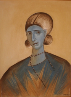 portrait of a byzantine lady by Aggeliki Papadomanolaki