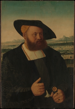 Portrait of a Man with a Moor's Head on His Signet Ring by Conrad Faber von Kreuznach