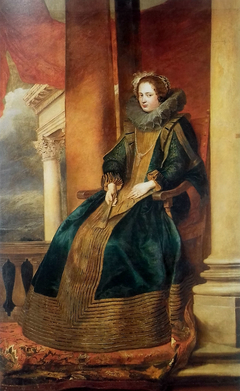 Portrait of a seated Genoese woman by Anthony van Dyck