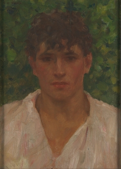 Portrait of a Young Man with Open Collar by Henry Scott Tuke