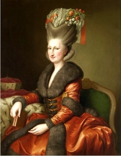 Portrait of Maria Amalie Auguste of Saxony in Polish costume. by Heinrich Carl Brandt