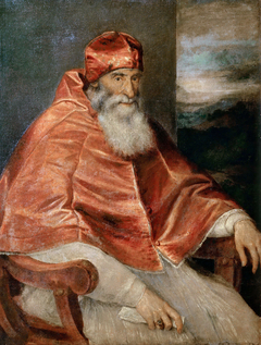 Portrait of Paul III with camauro by Titian