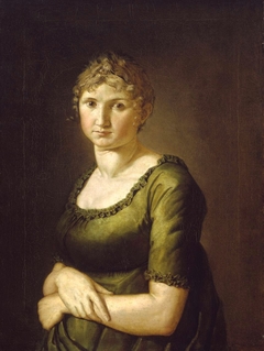 Portrait of Pauline in green dress by Philipp Otto Runge